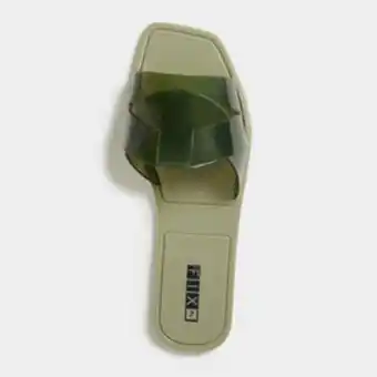 The FIX Women's green rubber slider offer