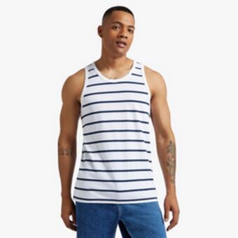 Mkm navy/white horizontal stripe vest