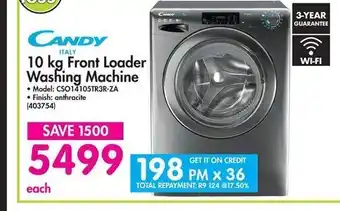 Makro Candy Italy - 10kg Front Loader Washing Machine - 403754 offer