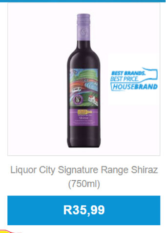 Liquor City Liquor City Signature Range Shiraz 750ml offer