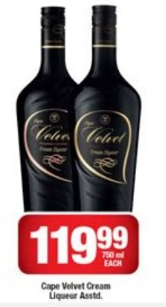OK Liquor Cape Velvet Cream Liqueur Asstd. offer