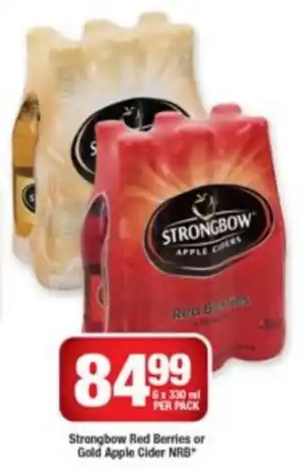 OK Liquor Strongbow Red Berries or Gold Apple Cider NRB offer