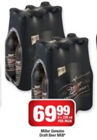 Miller Genuine Draft Beer NRB