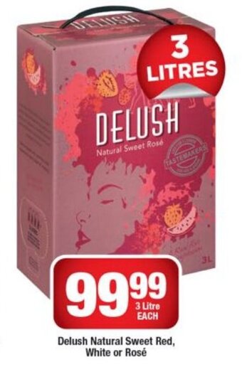 OK Liquor Delush Natural Sweet Red, White or Rose offer