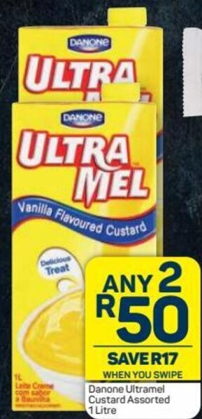 Danone Ultramel Custard Assorted 1 Litre