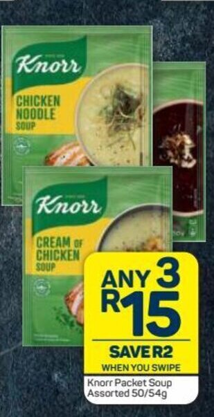 Pick n Pay Knorr Packet Soup Assorted 50/54g offer