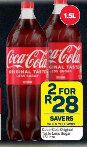 Pick n Pay Coca-Cola Original Taste Less Sugar 1.5 Litre offer