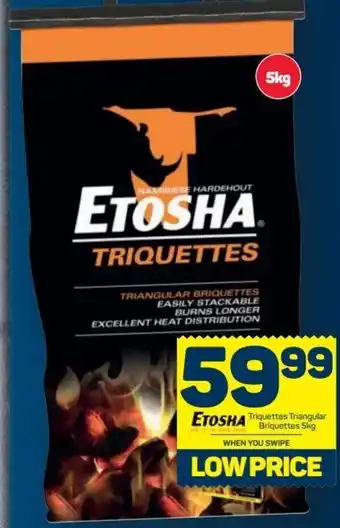 Pick n Pay Etosha Triquettes Triangular Briquettes 5kg offer