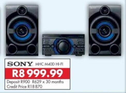 Sony MHC M40D Hi-Fi offer at Beares