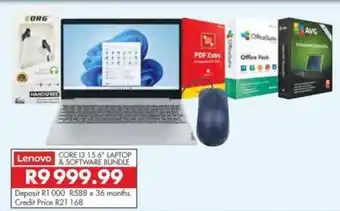 Lenovo Core i3 15.6" Laptop & Software Bundle