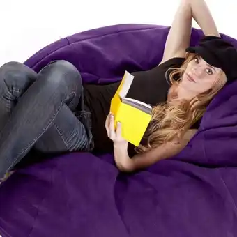 HomeChoice Comfyzak velvet purple beanbag offer