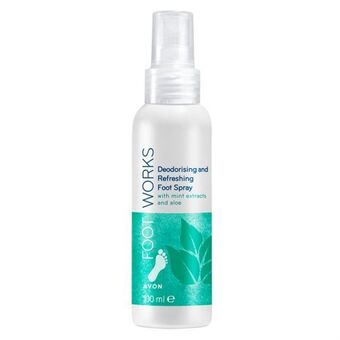 AVON Foot works deodorising & refreshing foot spray 100ml offer