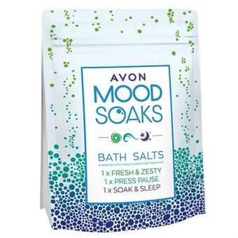 Avon mood soaks bath salts 3 x 80 grams
