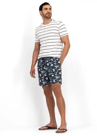 Woolworths Leaf print slim fit longer length swim shorts offer