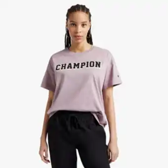 Champion women s mauve t shirt offer at Sportscene