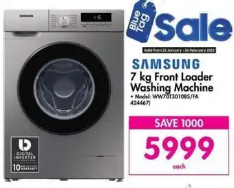 Samsung 7kg Front Loader Washing Machine