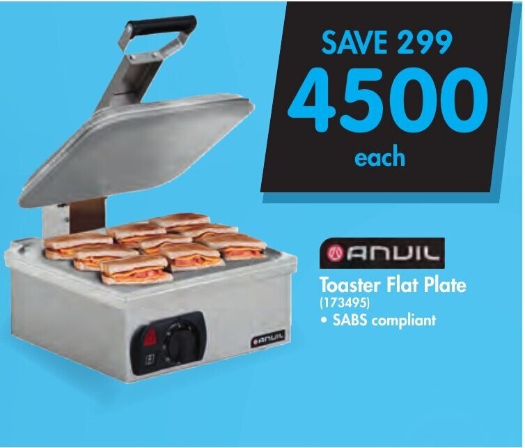 Anvil Toaster Flat Plate offer at Makro