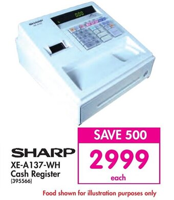 Sharp XE-A137-WH Cash Register