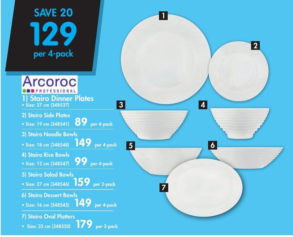 Arcoroc Professional Stairo Dinner Plates offer at Makro