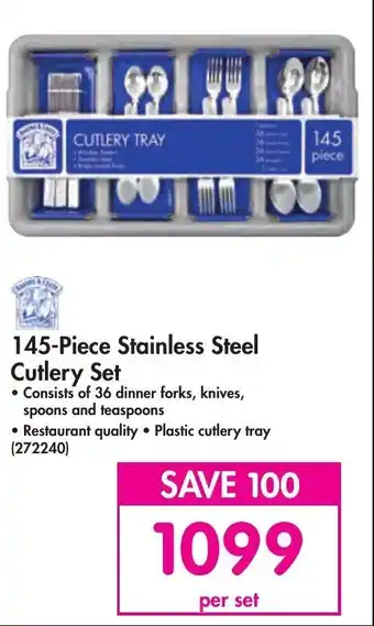 Makro 145-Piece Stainless Steel Cutlery Set offer