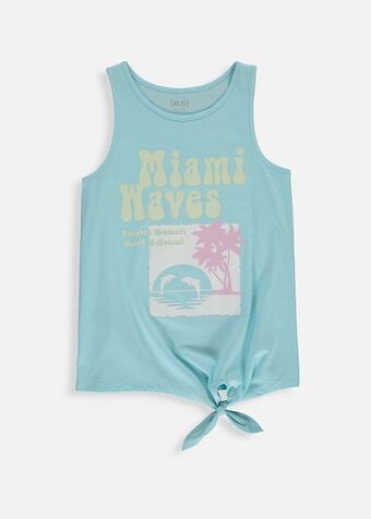 Miami waves tie front vest