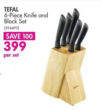 Makro Tefal 6-Piece Knife and Block Set offer