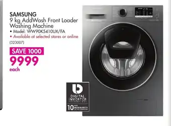 Makro Samsung 9Kg AddWash Front Loader Washing Machine offer