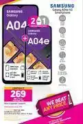 Game 2 x samsung galaxy a04e 4g smartphone-on red flexi 130 + on promo 70 offer