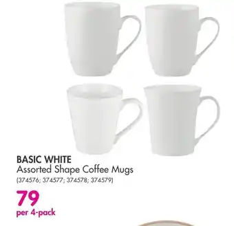 Makro Basic White Assorted Shape Coffee Mugs offer