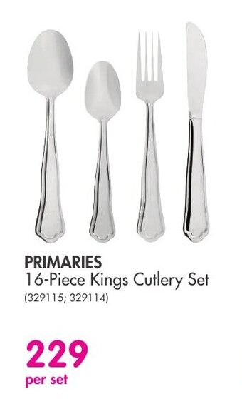 Primaries 16-Piece Kings Cutlery Set
