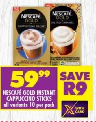 Shoprite Nescafe Gold Instant Cappuccino Sticks offer