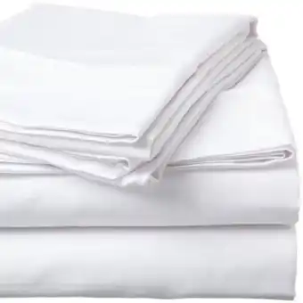 Whitehouse Whisper soft 500 thread count sateen egyptian cotton white flat sheet offer