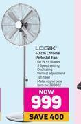 Game Logik 40cm chrome pedestal fan offer