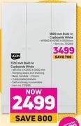 Game Ucan 1350mm built in cupboards white offer