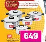 Game Hart 10 piece j7 aluminium solid lid cookware set offer