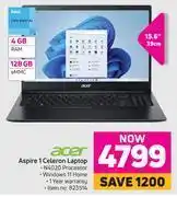 Game Acer 15.6" (39cm) aspire 1 celeron laptop offer