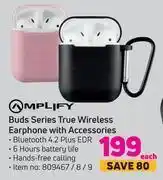Game Amplify buds series true wireless earphone with accessories-each offer