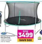 Game Bounceking 12 ft (3.6 m) trampoline with steel ring offer