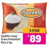 Game Spekko long grain parboiled rice-for 3 x 2kg offer