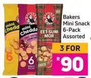 Game Bakers mini snack 6 pack assorted-for 3 offer