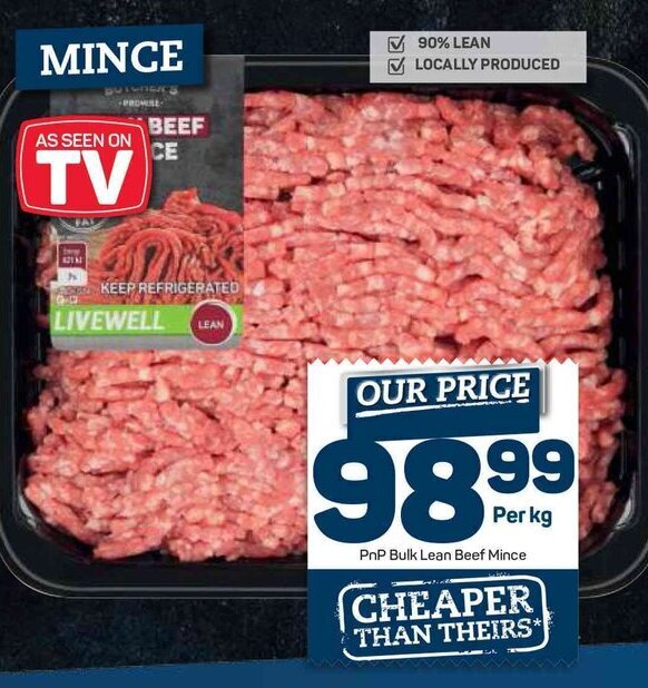 Bulk Lean Beef Mince offer at Pick n Pay