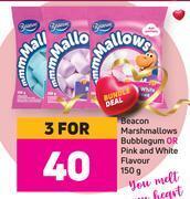Game Beacon marsmallows bubblegum or pink & white flavour-for 3 x 150g offer