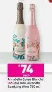 Game Annabelle cuvee blanche or rose non alcoholic sparkling wine-750ml each offer