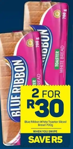 Pick n Pay Blue Ribbon White Toaster Sliced Bread 700g offer