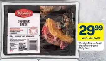 Pick n Pay Woody's Brands Diced or Shoulder Bacon 200g offer