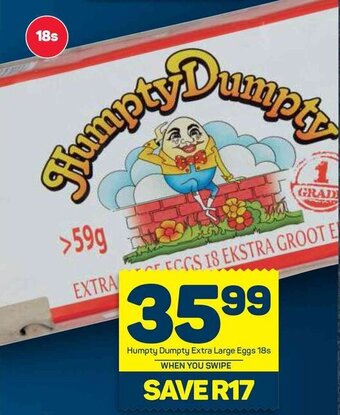 Pick n Pay Humpty Dumpty Extra Large Eggs 18s offer