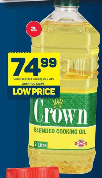 Pick n Pay Crown Blended Cooking Oil 2 Litre offer