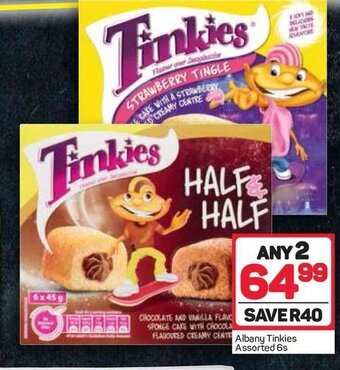 Pick n Pay Albany Tinkies Assorted 6s offer