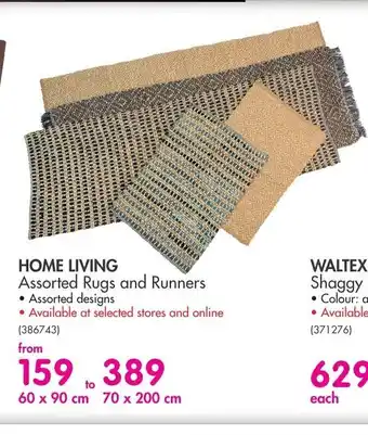 Makro Home Living Assorted Rugs and Runner offer