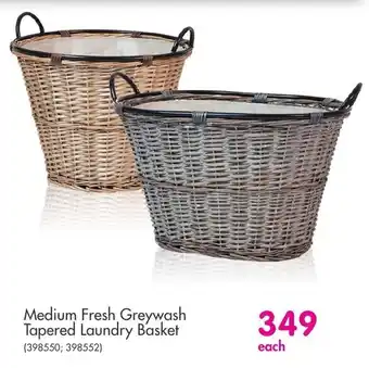 Makro Medium Fresh Greywash Tapered Laundry Basket offer
